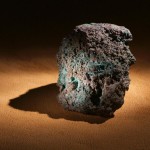 A lump of smelted copper ore found on Roanoke Island is strong evidence of metallurgical work by Europeans in the late 16th century, since Native Americans lacked smelting technology. PHOTOGRAPH BY MARK THIESSEN, NATIONAL GEOGRAPHIC