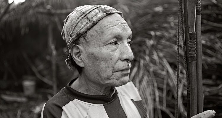 Epa goes back and forth between his tribe and rural communities on the Curanja River in Peru’s Amazon region